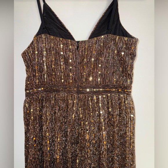 Disco Party Black Multi Metallic Wide-Leg Jumpsuit - Picture 6 of 8